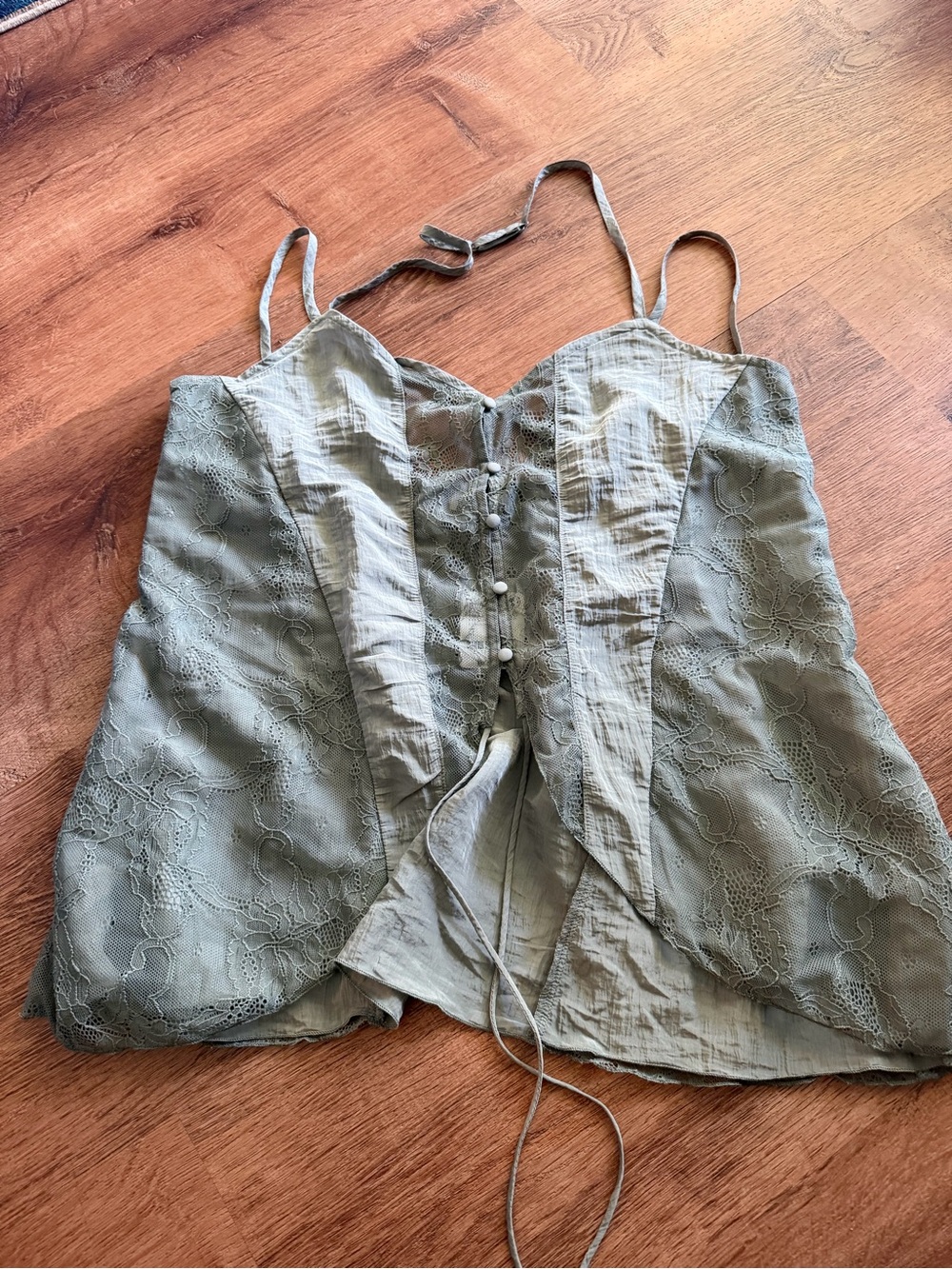 Intimately by Free People Room for Two Tunic Camisole Strap Lace Front Tank NWT - Picture 5 of 8